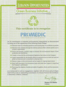 Promedic Green Pledge Award