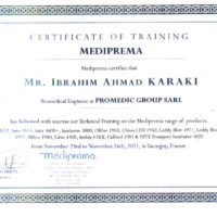 Ibrahim Karaki -Mediprema Certificate Of Training-2021